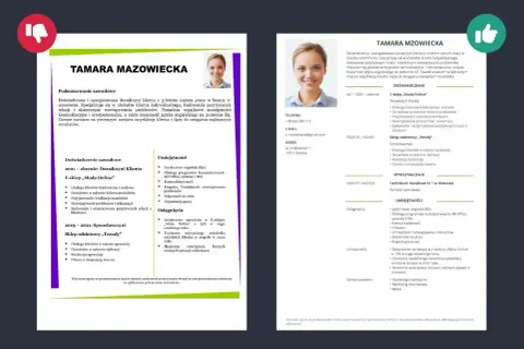 CV Tamary Mazowieckiej, doradczyni klienta z doświadczeniem w e-commerce. Dokument zawiera podsumowanie zawodowe, doświadczenie, umiejętności i osiągnięcia, stanowiące jej **praca zaliczeniowa**.