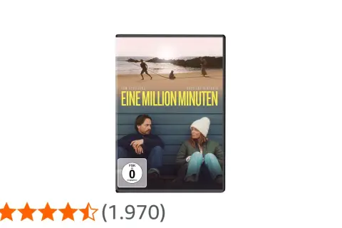 DVD-Cover "Eine Million Minuten" mit Tom Schilling und Karoline Herfurth. Ein Paar sitzt nachdenklich nebeneinander.