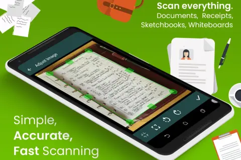Móvil escaneando un cuaderno de gastos. Aprende cómo escanear un documento con el móvil de forma simple y rápida.
