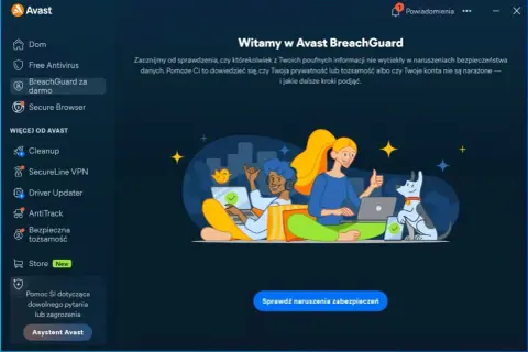 Avast BreachGuard: darmowy antywirus chroniący Twoją prywatność i tożsamość. Sprawdź naruszenia bezpieczeństwa danych.
