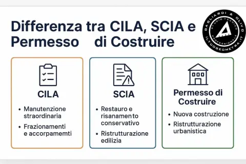 Confronto tra CILA, SCIA e Permesso di Costruire: le diverse pratiche edilizie per ogni intervento.