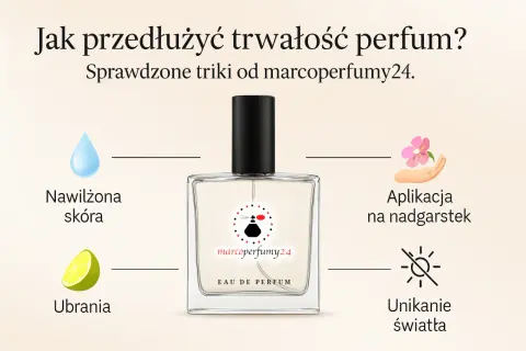 Jak przedłużyć moc perfum? Nawilżona skóra, aplikacja na nadgarstek, ubrania i unikanie światła to klucz do trwałego zapachu.