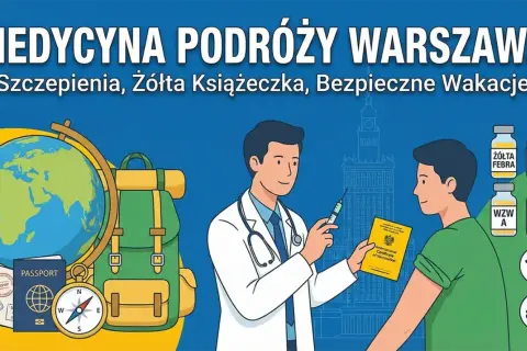 Lekarz podaje szczepionkę przeciwko żółtej febrze, przygotowując pacjenta do bezpiecznych wakacji.