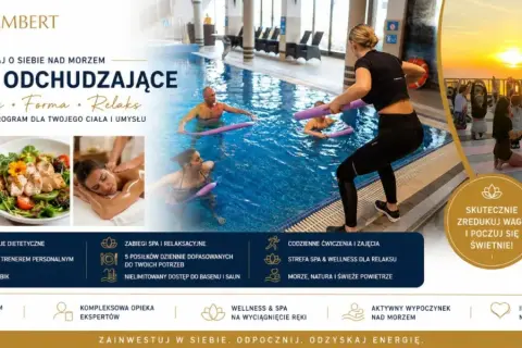 Relaks w basenie o aquamarine color, joga o zachodzie słońca i zdrowe posiłki – Hotel Lambert zaprasza na wczasy odchudzające.