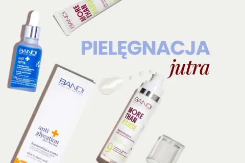 Produkty BANDI Medical Expert do pielęgnacji skóry, wspierające smart aging. Ampułka, krem i maska dla promiennej cery.