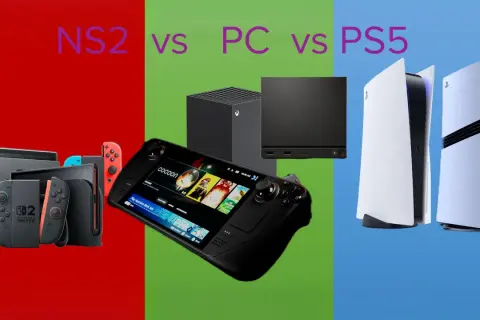 Nintendo Switch, Steam Deck, Xbox Series X, i PlayStation 5.