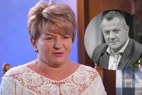 Bogusia z "Rolnik szuka żony" w ciąży? Uśmiechnięta kobieta i poważny mężczyzna w okręgu.