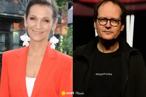 Olga Bończyk z mężem, aktorem i reżyserem, w stylizacjach podkreślających ich osobowości.