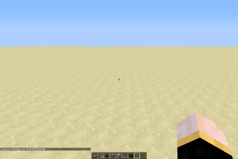 Pustkowie w Minecraft, gdzie można grać z przyjaciółmi przez Hamachi.