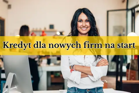 Uśmiechnięta kobieta w sklepie, oferująca kredyt dla nowych firm na start.