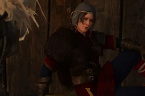 Yennefer wpatruje się w Geralta, zastanawiając się, czy romans z Shani ma wpływ na jej uczucia.