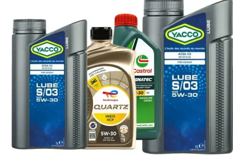Olej do silnika 1.2 Puretech? Yacco Lube S/03 5W-30, TotalEnergies Quartz INEO RCP 5W-30, Castrol Magnatec 5W-30.