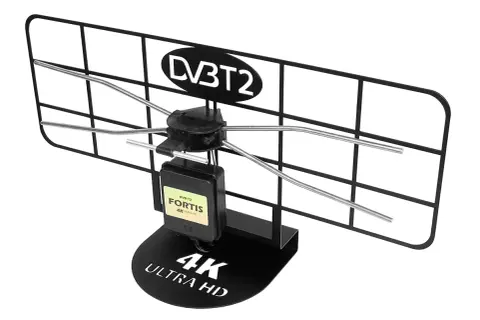 Mocna antena pokojowa do telewizji naziemnej DVB-T2. Odbieraj sygnał 4K Ultra HD z łatwością dzięki tej wydajnej antenie.