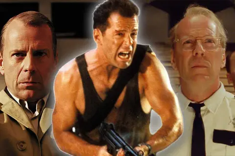 Bruce Willis i tre olika roller från sina filmer. En ikonisk actionhjälte som levererar oförglömliga prestationer.