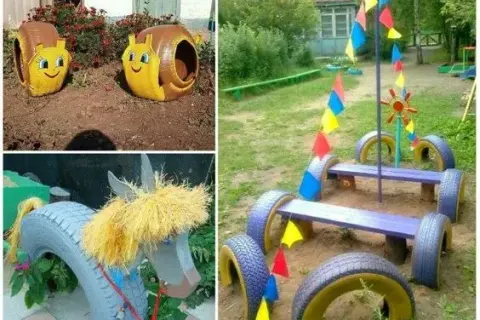 Plac zabaw z opon DIY: Bezpiecznie i kreatywnie w ogrodzie!