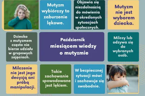 Mutyzm wybiórczy co to? To zaburzenie lękowe, nie wybór dziecka. Dziecko milczy w określonych sytuacjach społecznych, ale w bezpiecznym otoczeniu mówi swobodnie.