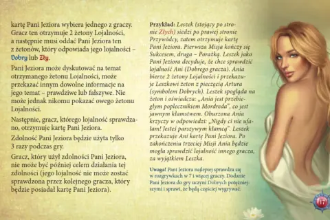 Ilustracja przedstawia kobietę z blond włosami, owiniętą w biały materiał, z błękitnymi oczami.