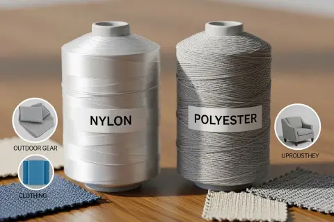 Nylon i poliester: dwa rodzaje nici do szycia, idealne do odzieży, sprzętu outdoorowego i tapicerki.
