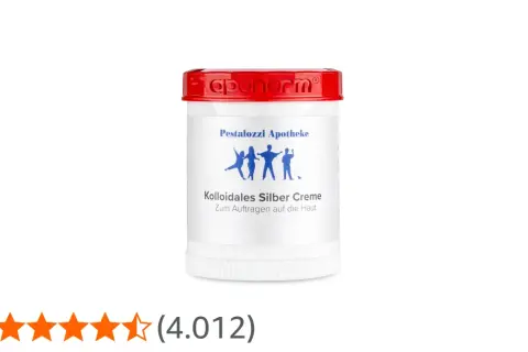 Kühlende Kolloidales Silber Creme von Pestalozzi Apotheke, ideal zur Hautpflege.