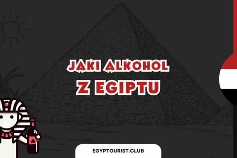 Faraon trzyma butelkę, a piramida w tle sugeruje, że chodzi o egipski alkohol.
