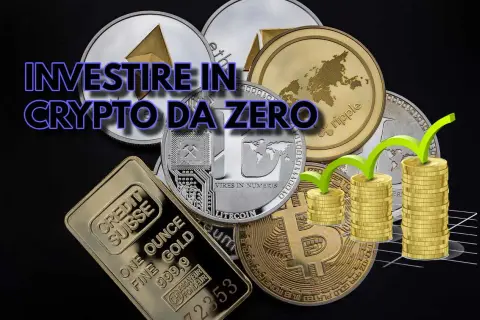 Monete crypto, lingotto d'oro e grafici in crescita: scopri come investire in criptovalute conviene partendo da zero.