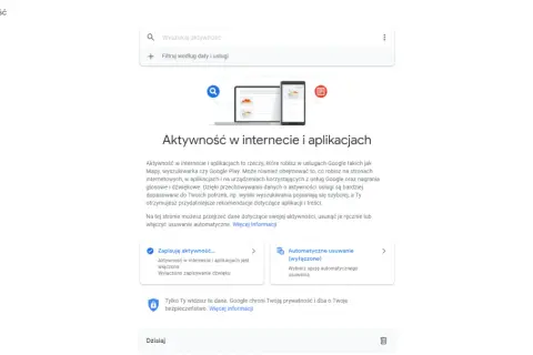 Zarządzaj swoją aktywnością w Google, aby wyczyść historię przeglądania Google. Możesz usuwać wpisy ręcznie lub włączyć automatyczne usuwanie.