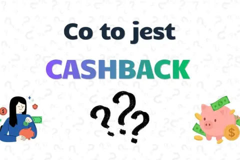 Co to jest cashback? Grafika przedstawia kobietę wrzucającą monetę do świnki-skarbonki i różową świnkę z pieniędzmi.
