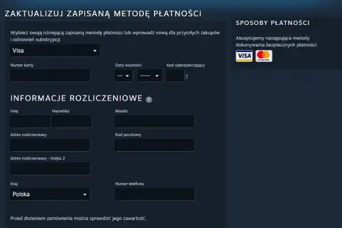 Jak poprawnie wpisać adres rozliczeniowy Steam, aby uniknąć problemów?