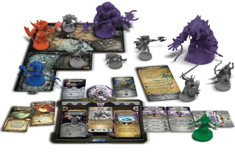 Figuren und Karten für ein episches Sword & Sorcery Abenteuer. Monster, Helden und magische Artefakte warten auf dich!
