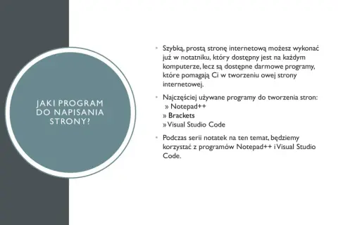 Jaki program do pisania stron? Dowiedz się, co oznacza skrót HTML i jakie programy pomogą Ci tworzyć strony internetowe, np. Notepad++, Brackets, Visual Studio Code.