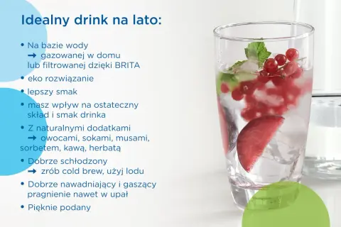 Idealny drink na lato to orzeźwiający mocktail, który możesz przygotować w domu z naturalnych składników, np. owoców i wody filtrowanej BRITA.