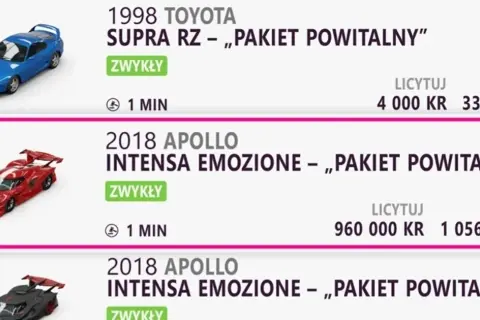 Jak sprzedać auto w Forza Horizon bez strat i maksymalnego zysku