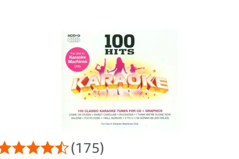 CD-Hülle mit "100 Hits Karaoke" und Silhouetten von Sängerinnen. Perfekt für deine nächste Karaoke-Party!