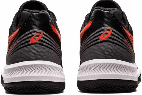 Scarpe da padel Asics Gel Padel Pro 5 nere con dettagli rossi. Perfette per dominare il campo.