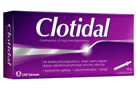 Clotidal - krem dopochwowy, co na infekcje intymne w ciąży bez recepty. Łagodzi objawy zakażenia grzybiczego pochwy.