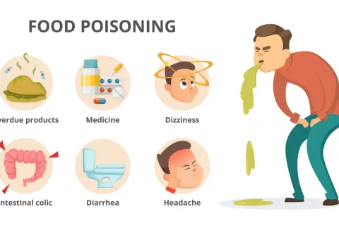 Intossicazione alimentare: nausea, vomito, mal di testa, coliche intestinali e diarrea, anche dopo aver mangiato tonno avariato.