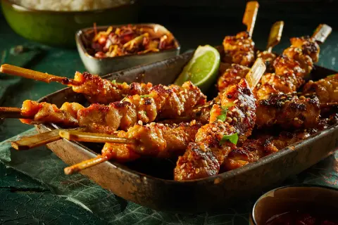 Saftige Hähnchenspieße mit Sesam und Limette, perfekt für Ihre nächsten Grill Rezepte.
