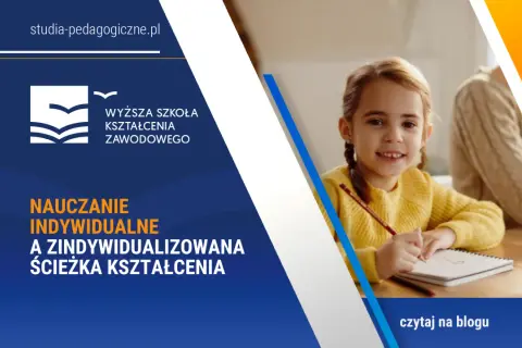 Uśmiechnięta dziewczynka z kredką w ręku uczy się w domu. Indywidualne podejście do nauczania.