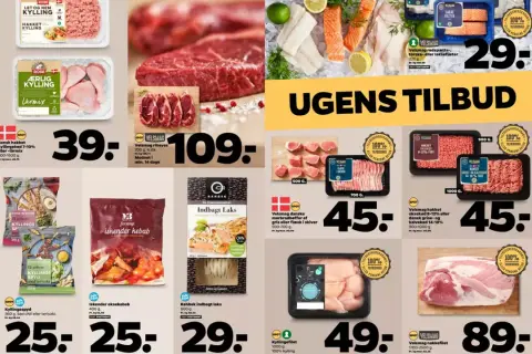 Ceny w Danii: świeże mięso i ryby w promocji. Kurczak, wołowina, wieprzowina, łosoś i kebab w atrakcyjnych cenach.