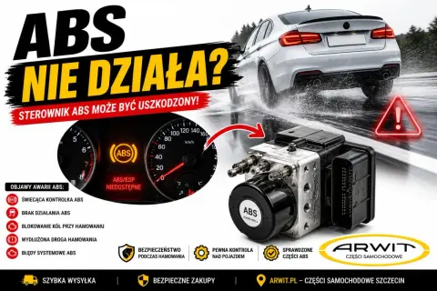 Awaria ABS? Kontrolka świeci, hamowanie wydłużone. Sterownik ABS może być uszkodzony. Sprawdź objawy i zadbaj o bezpieczeństwo.