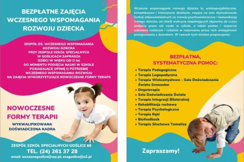 Orzeczenie o wczesnym wspomaganiu rozwoju daje bezpłatną, systematyczną pomoc dla dzieci od 0 lat. Oferujemy nowoczesne formy terapii.