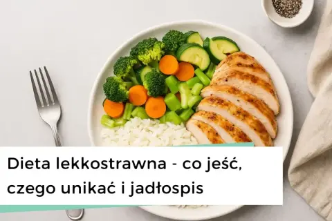 Lekkostrawny posiłek: grillowany kurczak, ryż i warzywa. Idealna dieta lekkostrawna po operacji, by szybko wrócić do formy.