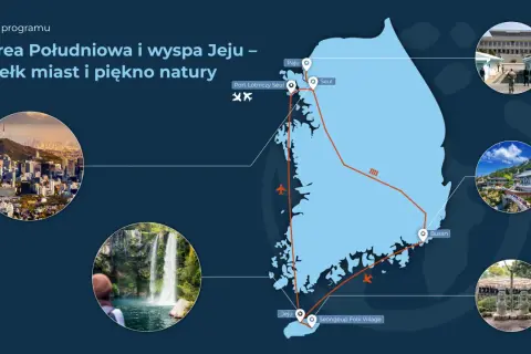 Trasa przez Koreę Południową: od Seulu po Jeju, odkryj zabytki i cuda natury.