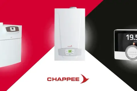 Trois chaudières à gaz Chappée et un thermostat intelligent. Découvrez quelle chaudière à gaz choisir pour votre foyer.