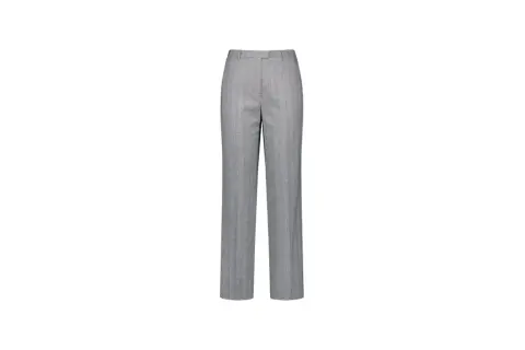 Eleganckie, szare spodnie w prążki Gerry Weber. Klasyczny krój, idealne do biura i na specjalne okazje.