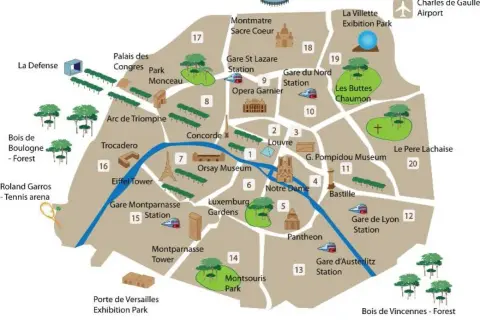 Mapa atrakcji Paryża - łatwe planowanie zwiedzania bez stresu