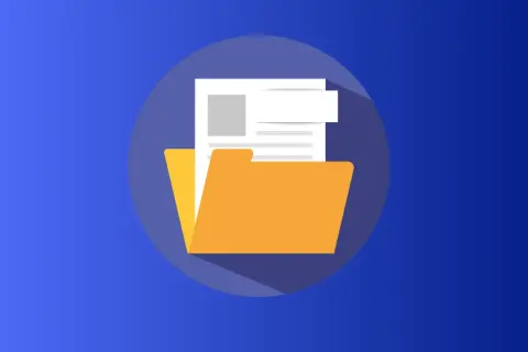 Ikona folderu z dokumentami, symbolizująca jak zrobić niewidzialny folder.