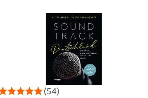 Buchcover "Soundtrack Deutschland" mit Mikrofon. Es geht um Musik, die unser Land prägt, von Country bis Rock.