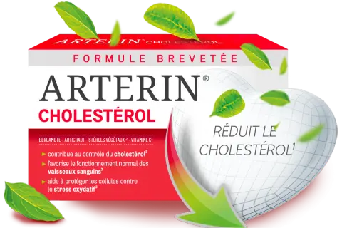 Un conseil pratique anticholestérol : ArteriN, formule brevetée à base de bergamote, artichaut, stérols végétaux et vitamine C, réduit le cholestérol.