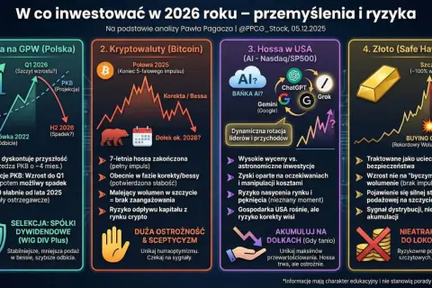 Analiza 2026: GPW, Bitcoin, USA (AI), Złoto. Czy warto inwestować w kryptowaluty? Ostrożność i sceptycyzm wskazane.